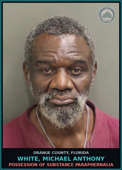 CCW arrest card for WHITE, MICHAEL ANTHONY in Orange County: POSSESSION OF DRUG PARAPHERNALIA