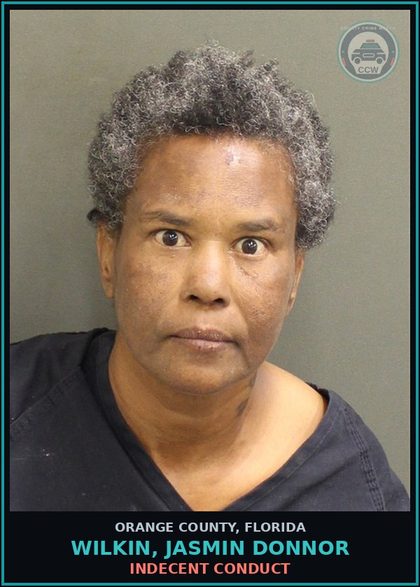 CCW arrest card for WILKIN, JASMIN DONNOR in Orange County: INDECENT CONDUCT