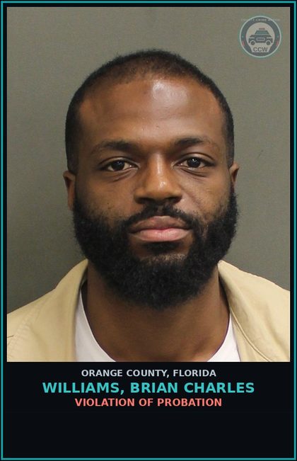 CCW arrest card for WILLIAMS, BRIAN CHARLES in Orange County: VIOLATION OF PROBATION