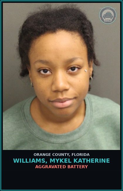 CCW arrest card for WILLIAMS, MYKEL KATHERINE in Orange County: ASSAULT (DOMESTIC VIOLENCE)