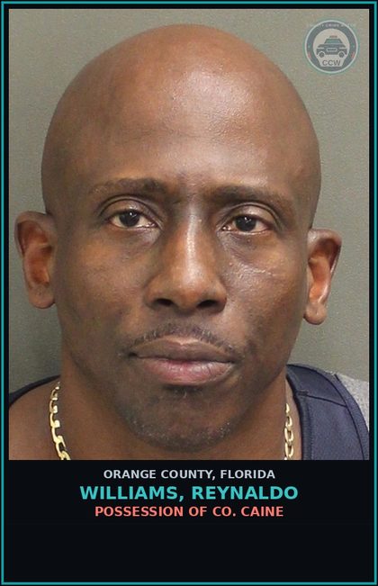 CCW arrest card for WILLIAMS, REYNALDO in Orange County: ATTEMPTED TAMPERING WITH PHYSICAL EVIDENCE