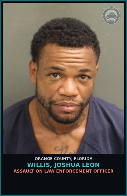 CCW arrest card for WILLIS, JOSHUA LEON in Orange County: RESISTING OFFICER WITHOUT VIOLENCE