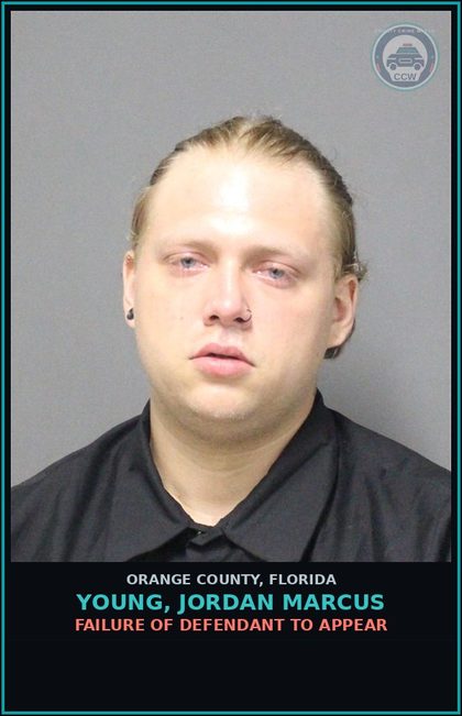 CCW arrest card for YOUNG, JORDAN MARCUS in Orange County: FAILURE OF DEFENDANT TO APPEAR