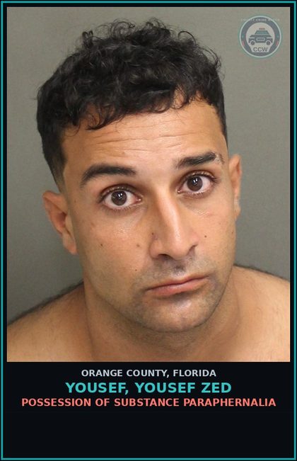 CCW arrest card for YOUSEF, YOUSEF ZED in Orange County: POSSESSION OF DRUG PARAPHERNALIA