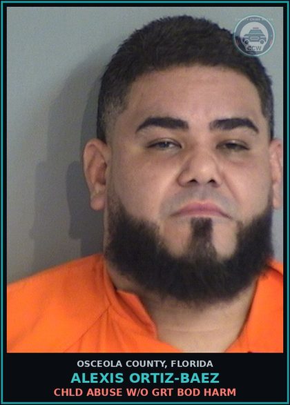 CCW arrest card for ALEXIS ORTIZ-BAEZ in Osceola County: BATTERY; TOUCH OR STRIKE