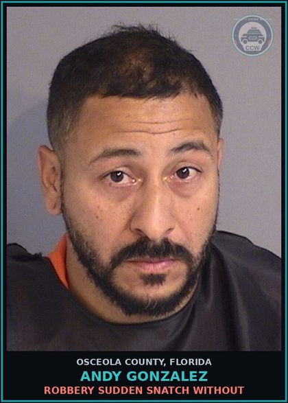 CCW arrest card for ANDY GONZALEZ in Osceola County: BATTERY; TOUCH OR STRIKE