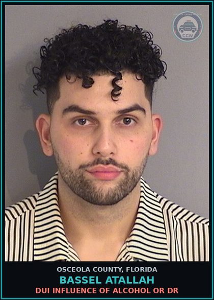CCW arrest card for BASSEL ATALLAH in Osceola County: DUI INFLUENCE OF ALCOHOL OR DR