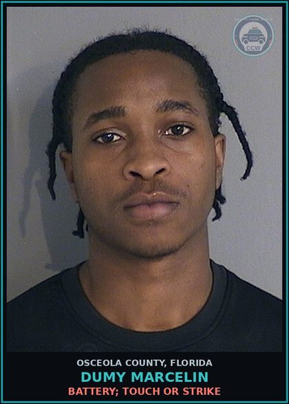 CCW arrest card for DUMY MARCELIN in Osceola County: BATTERY; TOUCH OR STRIKE