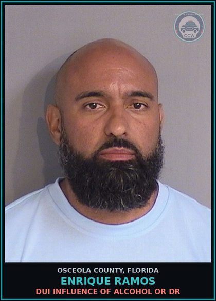 CCW arrest card for ENRIQUE RAMOS in Osceola County: DUI INFLUENCE OF ALCOHOL OR DR