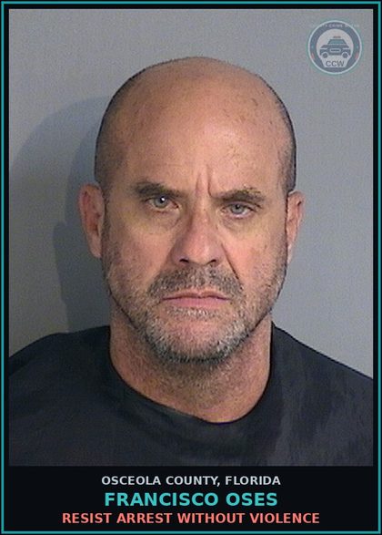 CCW arrest card for FRANCISCO OSES in Osceola County: FAIL 2OBEY LEO ORDER 2STOP