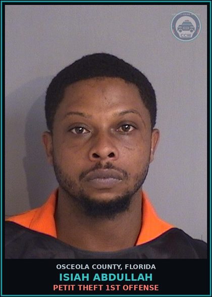 CCW arrest card for ISIAH ABDULLAH in Osceola County: AGG ASSLT W/DEAD WEAP/WOI2KILL