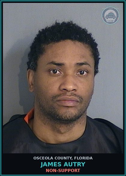CCW arrest card for JAMES AUTRY in Osceola County: NON-SUPPORT