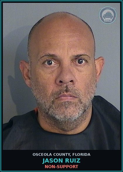 CCW arrest card for JASON RUIZ in Osceola County: NON-SUPPORT