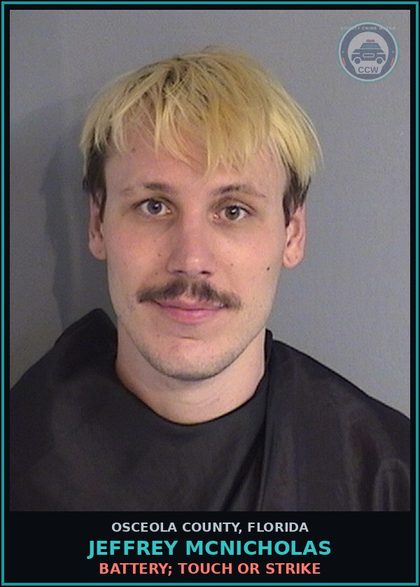 CCW arrest card for JEFFREY MCNICHOLAS in Osceola County: F.T.A ON WRITTEN PROMISE