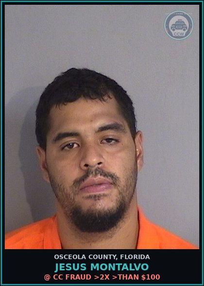 CCW arrest card for JESUS MONTALVO in Osceola County: PETIT THEFT 2ND OFFENSE