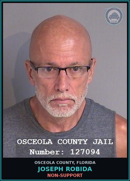 CCW arrest card for JOSEPH ROBIDA in Osceola County: NON-SUPPORT