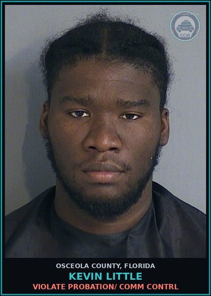 CCW arrest card for KEVIN LITTLE in Osceola County: VIOLATE PROBATION/ COMM CONTRL