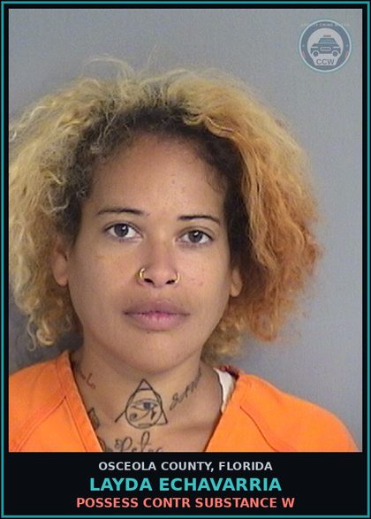 CCW arrest card for LAYDA ECHAVARRIA in Osceola County: POSSESS contr substance W