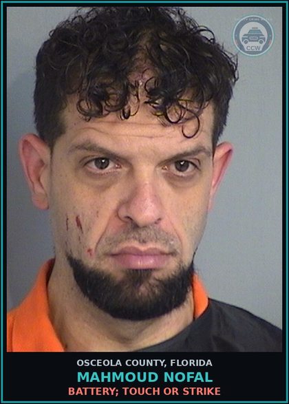CCW arrest card for MAHMOUD NOFAL in Osceola County: AGG ASSLT W/DEAD WEAP/WOI2KILL