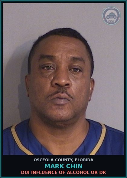 CCW arrest card for MARK CHIN in Osceola County: DUI INFLUENCE OF ALCOHOL OR DR