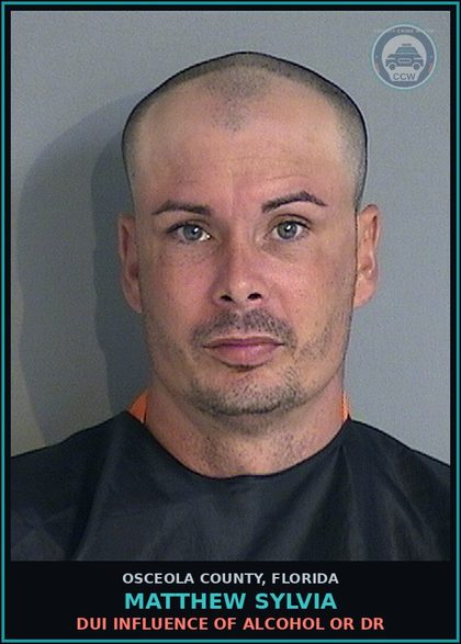 CCW arrest card for MATTHEW SYLVIA in Osceola County: DUI INFLUENCE OF ALCOHOL OR DR