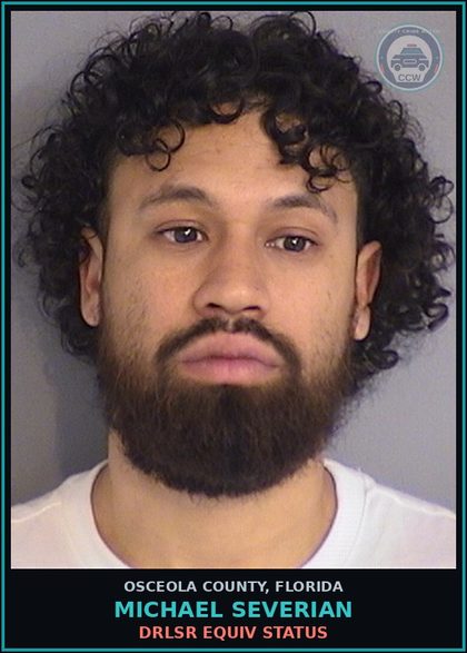 CCW arrest card for MICHAEL SEVERIAN in Osceola County: DRLSR EQUIV STATUS