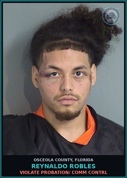 CCW arrest card for REYNALDO ROBLES in Osceola County: VIOLATE PROBATION/ COMM CONTRL