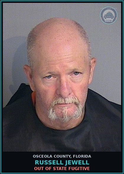 CCW arrest card for RUSSELL JEWELL in Osceola County: OUT OF STATE FUGITIVE