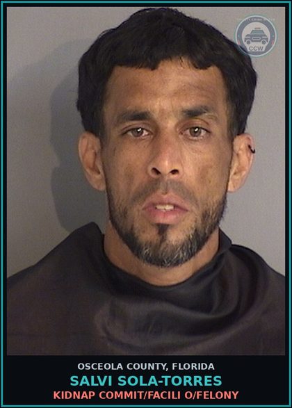 CCW arrest card for SALVI SOLA-TORRES in Osceola County: VIOLATE PROBATION/ COMM CONTRL