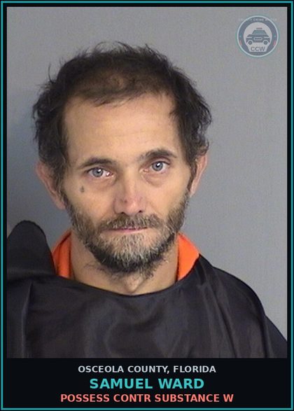 CCW arrest card for SAMUEL WARD in Osceola County: POSSESS contr substance W