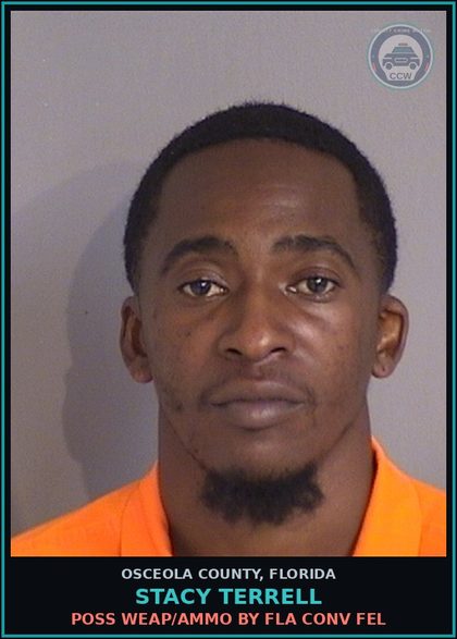 CCW arrest card for STACY TERRELL in Osceola County: AGGRAV ASSLT W/ DEADLY WPN W/O