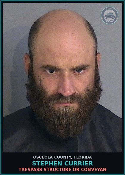 CCW arrest card for STEPHEN CURRIER in Osceola County: POSSESS/USE DRUG PARAPHERNALIA