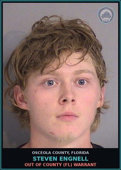 CCW arrest card for STEVEN ENGNELL in Osceola County: OUT OF COUNTY (FL) WARRANT