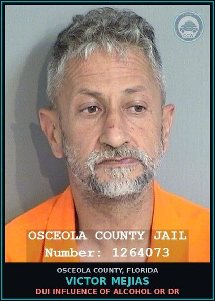 CCW arrest card for VICTOR MEJIAS in Osceola County: POSSESS contr substance W