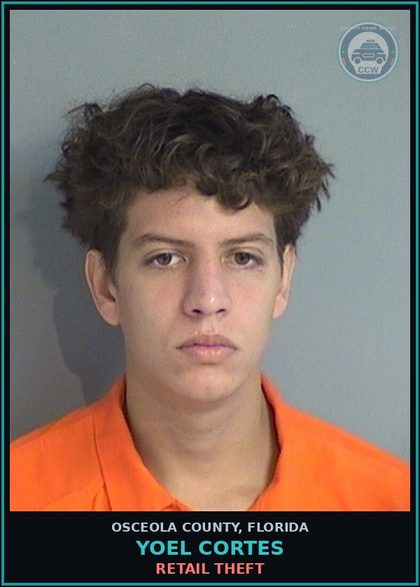 CCW arrest card for YOEL CORTES in Osceola County: RETAIL THEFT