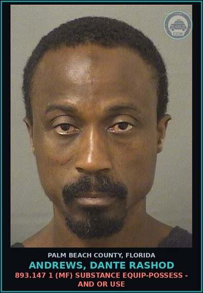 CCW arrest card for ANDREWS, DANTE RASHOD in Palm Beach County, Florida: 893.13 1A1 (FS) DRUGS-SELL - SELL contr substance SCHEDULE I