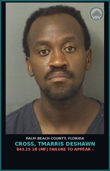 CCW arrest card for CROSS, TMARRIS DESHAWN in Palm Beach County: 999.9999 9999 MUNICIPAL ORDINANCE VIOL - MUNICIPAL ORDINANCE VIOL