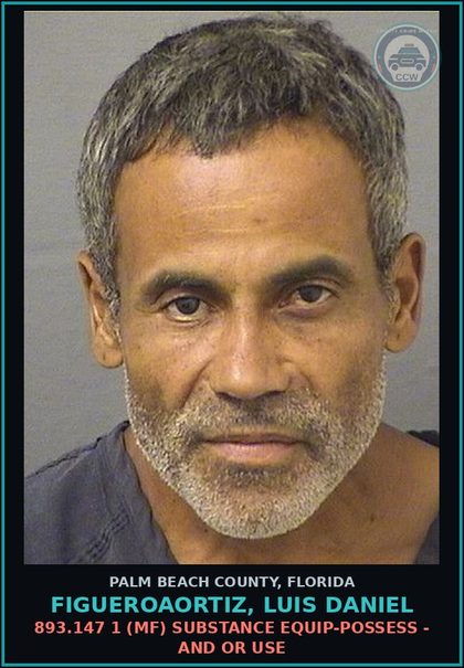 CCW arrest card for FIGUEROAORTIZ, LUIS DANIEL in Palm Beach County: 893.13 6A (FT) DRUGS-POSSESS - POSSESS contr substance W/O PRESCRIPTION