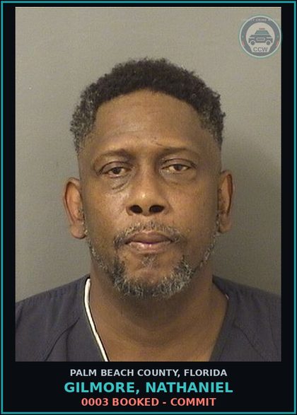 CCW arrest card for GILMORE, NATHANIEL in Palm Beach County: 0003 BOOKED - COMMIT