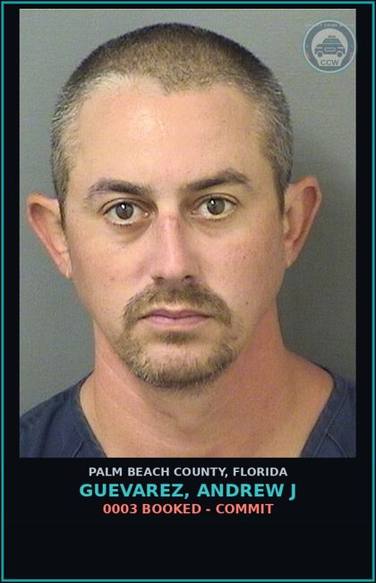 CCW arrest card for GUEVAREZ, ANDREW J in Palm Beach County: 0003 BOOKED - COMMIT