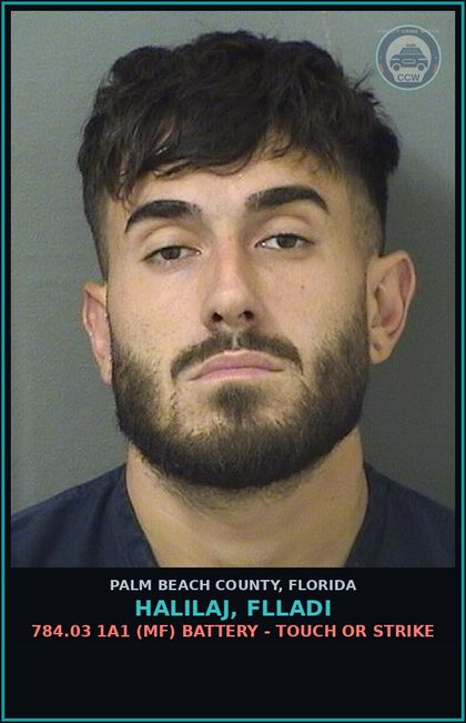 CCW arrest card for HALILAJ, FLLADI in Palm Beach County: 893.13 6A (FT) DRUGS-POSSESS - POSSESS contr substance W/O PRESCRIPTION