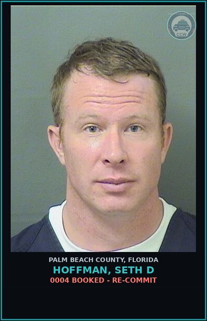 CCW arrest card for HOFFMAN, SETH D in Palm Beach County: 0004 BOOKED - RE-COMMIT