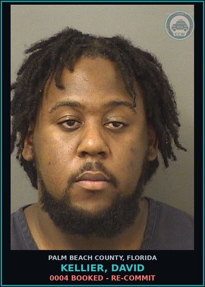 CCW arrest card for KELLIER, DAVID in Palm Beach County: 0004 BOOKED - RE-COMMIT