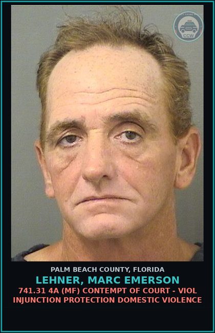 CCW arrest card for LEHNER, MARC EMERSON in Palm Beach County: 784.011 1 (MS) SIMPLE ASSLT - INTENT THREAT TO DO VIOLENCE
