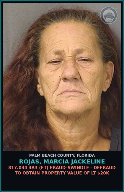 CCW arrest card for ROJAS, MARCIA JACKELINE in Palm Beach County: 893.13 6A (FT) DRUGS-POSSESS - POSSESS contr substance W/O PRESCRIPTION