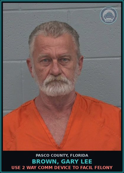 CCW arrest card for BROWN, GARY LEE in Pasco County: POSSESS/CTRL/VIEW GENERATED chld PORNOGRAPHY