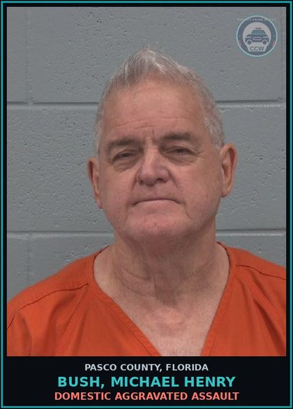 CCW arrest card for BUSH, MICHAEL HENRY in Pasco County: DOMESTIC AGGRAVATED ASSAULT