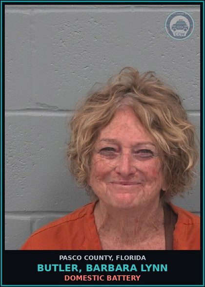 CCW arrest card for BUTLER, BARBARA LYNN in Pasco County: DOMESTIC BATTERY