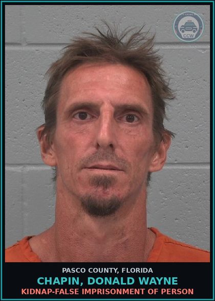 CCW arrest card for CHAPIN, DONALD WAYNE in Pasco County: COMMIT DOMESTIC BATTERY BY STRANGULATION