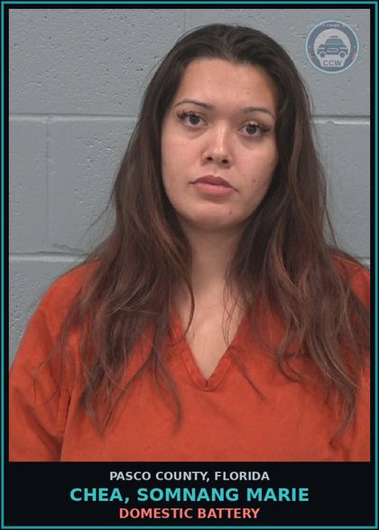 CCW arrest card for CHEA, SOMNANG MARIE in Pasco County: DOMESTIC BATTERY